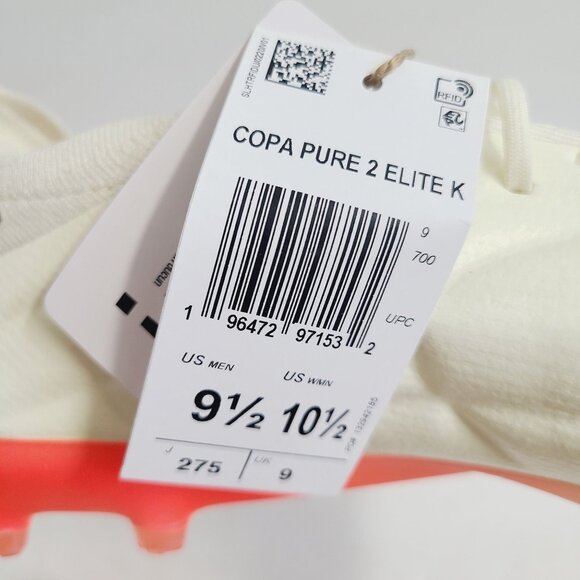 NEW Adidas Pure 2 Elite FG Soccer Cleats IF5443 Size 9.5 Ivory